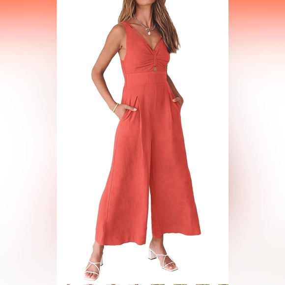 Anrabess Pink Sleeveless Jumpsuit - Picture 7 of 9